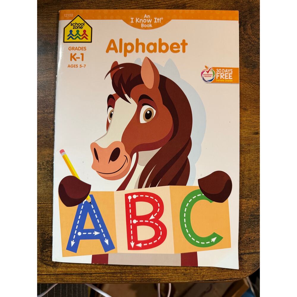 Math Readiness, Alphabet & Phonics Workbook Set - 3 Grade K-1, NEW
